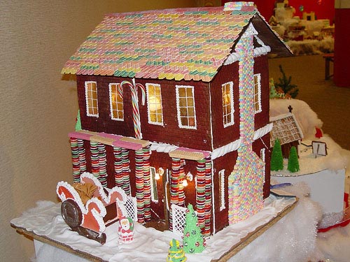 North-pole-two-story-santa-vacation-home-ginger-house